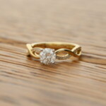 Intricate diamond engagement ring